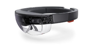 The Microsoft Hololens is a wearable to projects holograms and allows for mixed reality