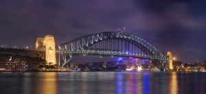 Sydney Harbour Bridge recently resurfaced using robotic sand blasters